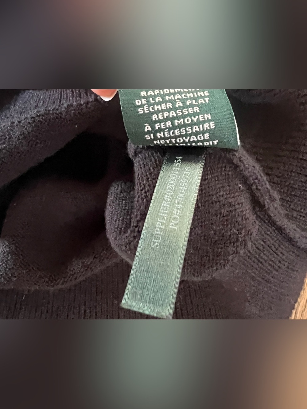 Lauren Ralph Lauren Black Crewneck Sweater with Shoulder Buckle - Picture 7 of 7